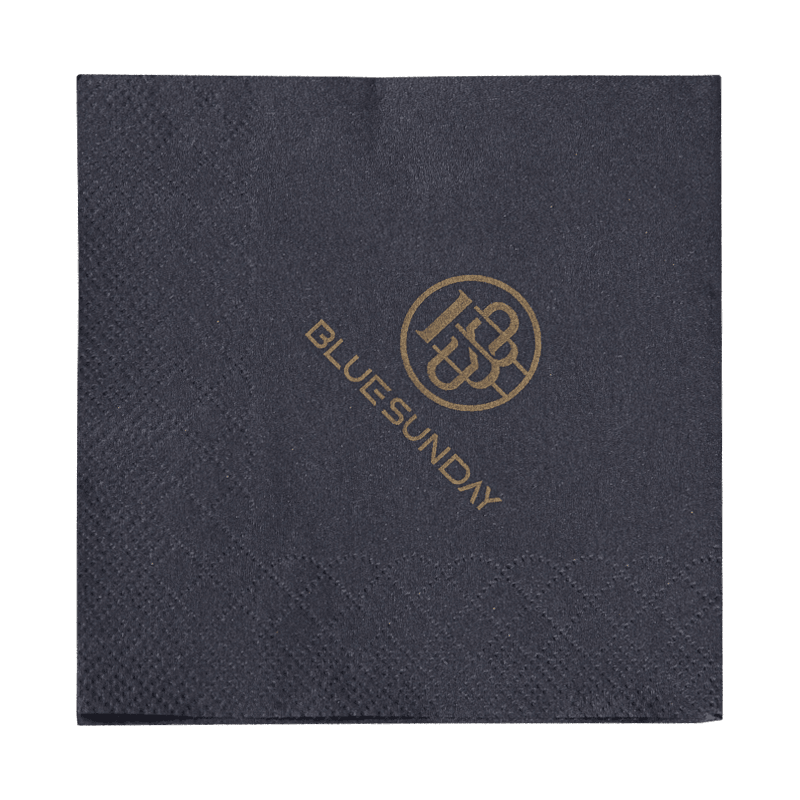 23x23 mustan paperin lautasliinat, joissa kultatulostus SJ4201 23x23 mustan paperin lautasliinat, joissa kultatulostus SJ4201