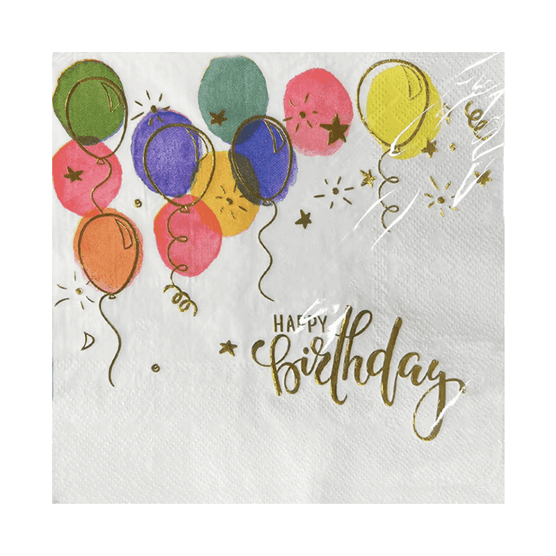33x33 Hyvää syntymäpäivää tyylikäs lautasliinaus Hot Stamping SJ5201